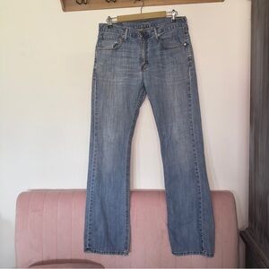 Levi's Blue Straight Denim with Classic Faded Look
